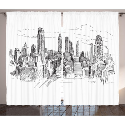 New York Skyline Curtains Wayfair